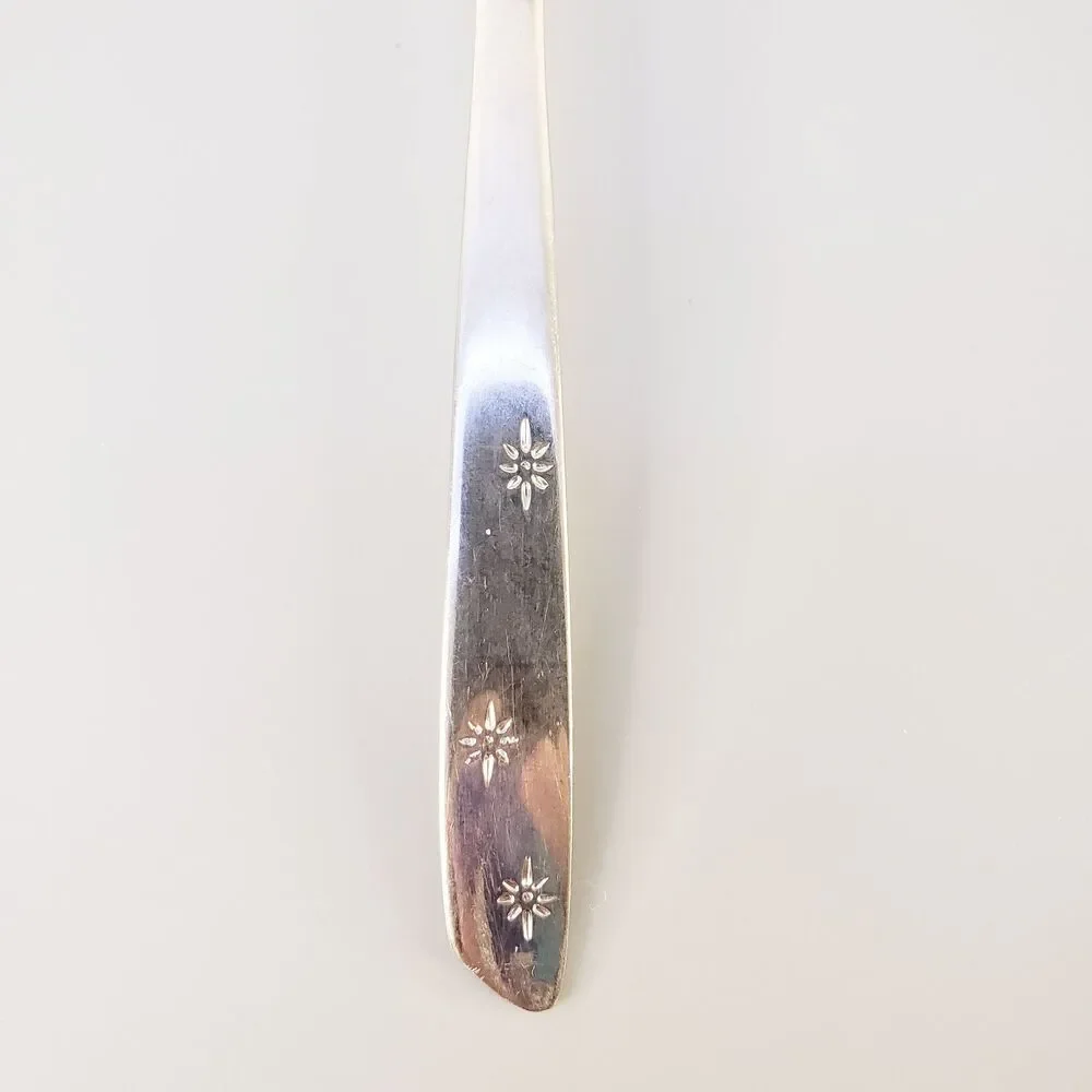 Superior Night Sky Teaspoon Replacement Atomic Star Burst Stainless USA VTG